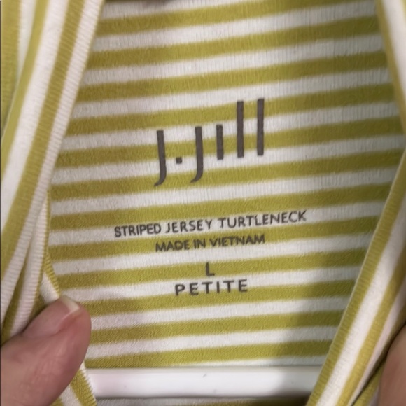 J.Jill Striped Turtleneck Top - Picture 2 of 4
